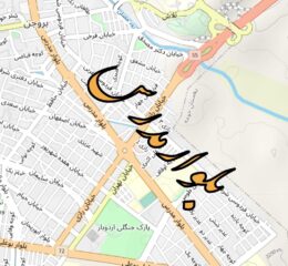 نقشه بلوار مدرس بروجن